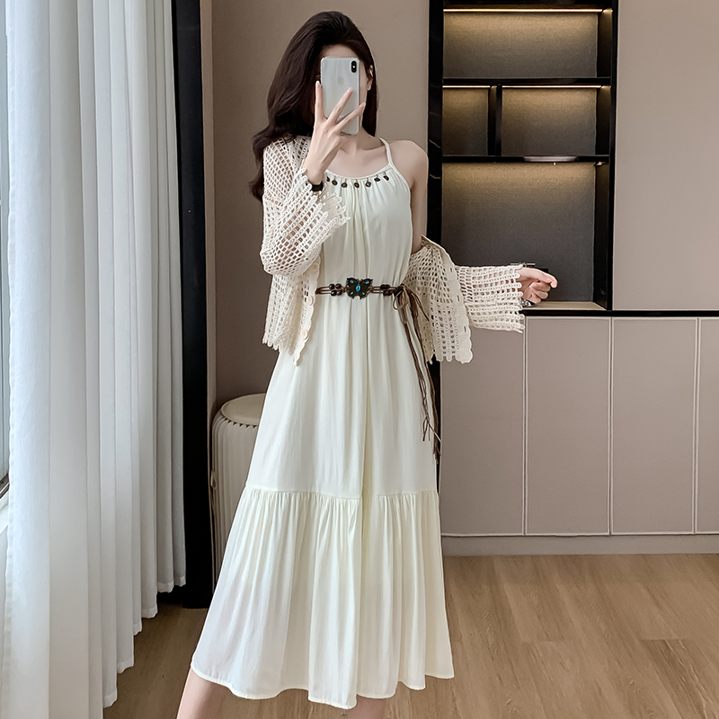 2025-ethnic-style-two-piece-maxi-dress-set-with-shawl-and-belt_2 2025 Ethnic Style Two-Piece Maxi Dress Set with Shawl and Belt