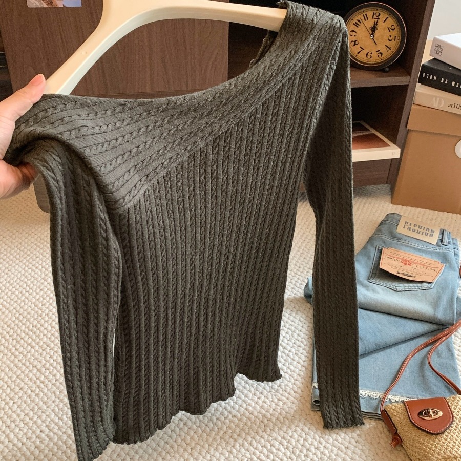 korean-cable-knit-one-shoulder-double-breasted-sweater-women-2026-early-autumn-slim-fit-base-layer-top_4 Korean Cable Knit One Shoulder Double Breasted Sweater Women 2026 Early Autumn Slim Fit Base Layer Top