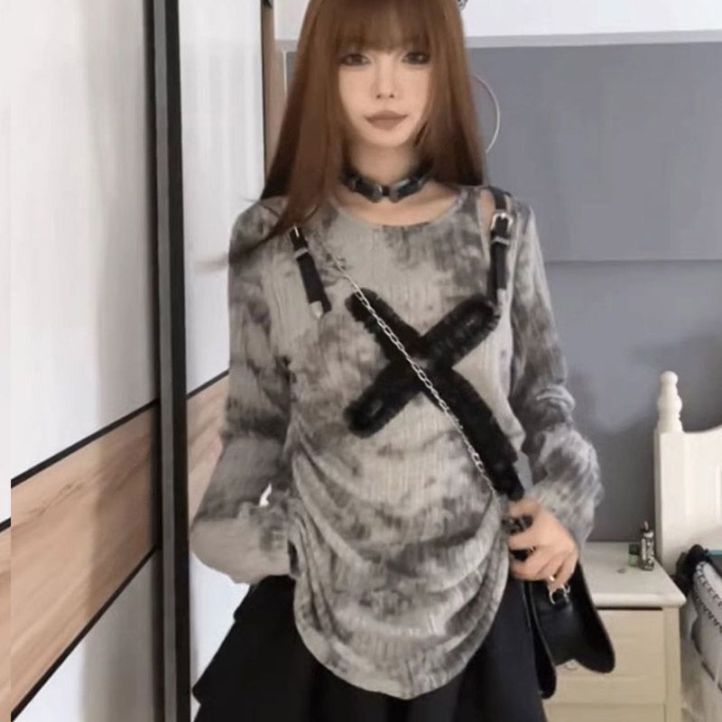 womens-loose-fit-tie-dye-ripped-long-sleeve-t-shirt_1 Women's Loose Fit Tie-Dye Ripped Long Sleeve T-Shirt
